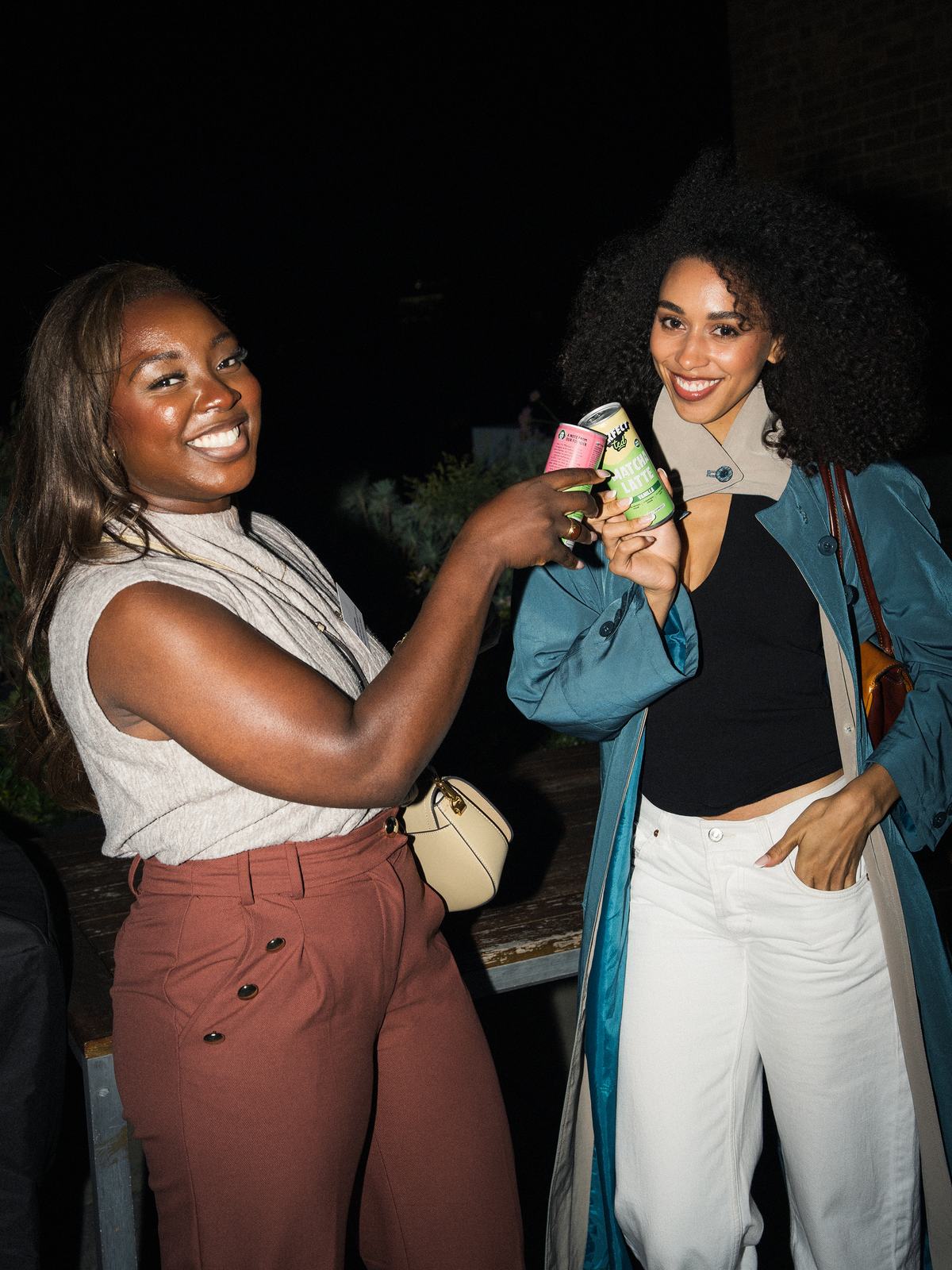 Guests laughing at the drinks reception